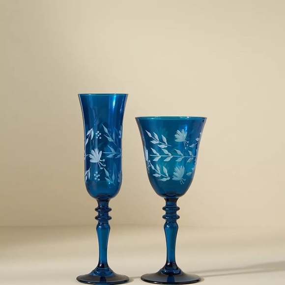 NWT Anthropologie Sophia Flutes set of 4 - Picture 3 of 3